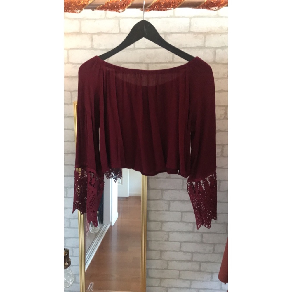 Burgundy Flowy Shirt